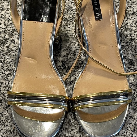 ankle strap 3-color (metallic gold silver) sandal - Picture 2 of 11